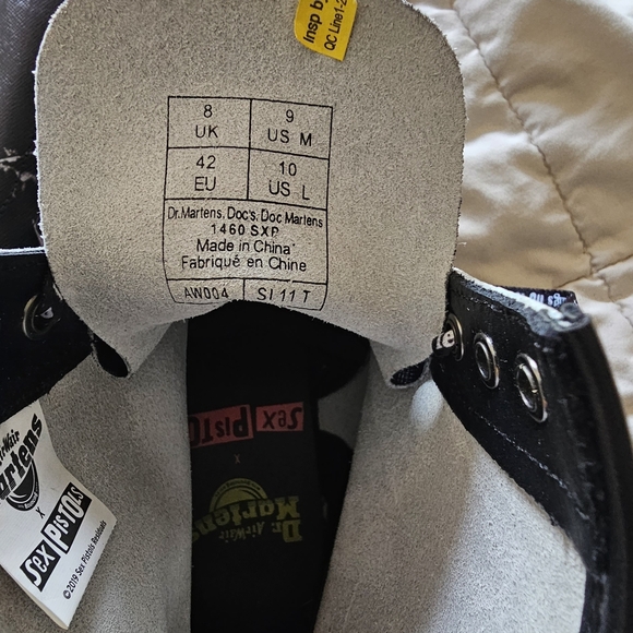 Dr. Martens Sex Pistols Vicious Size USL 10 USM9 UK8 EU42  Pre-owned - Picture 7 of 15
